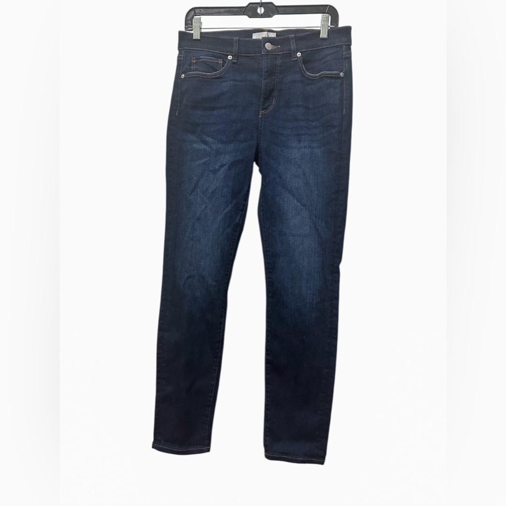 LOFT The Skinny Jeans Womens 4 / 29 Mid Rise Dark Blue Wash Denim - Picture 3 of 11